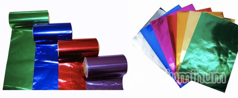 Colored aluminum foil paper