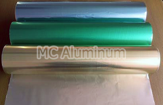 Pre-treated coated aluminum foil