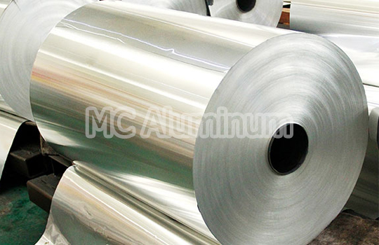 Semi-rigid container aluminum foil