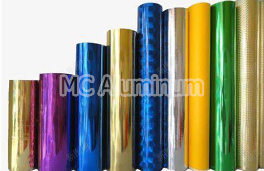 Food grade colored aluminum foil