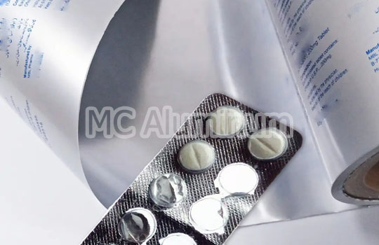 Aluminum foil packaging for pills